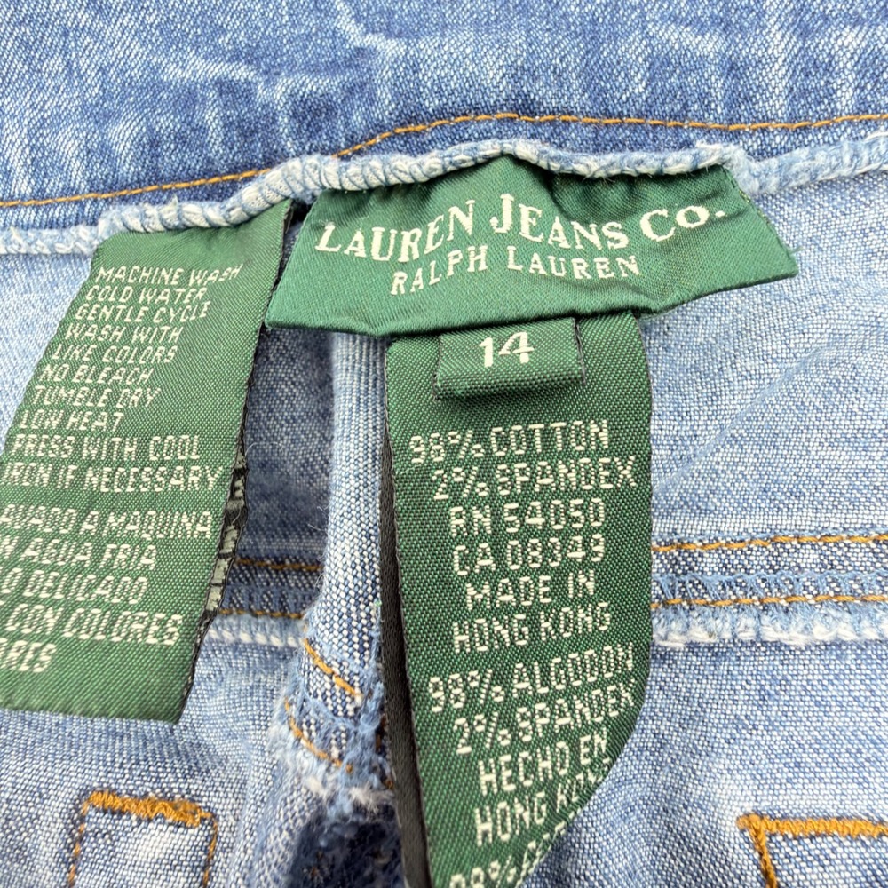 Lauren Ralph Lauren Jeans Womens 14 Blue Straight Leg Medium Wash High Rise - Picture 3 of 4